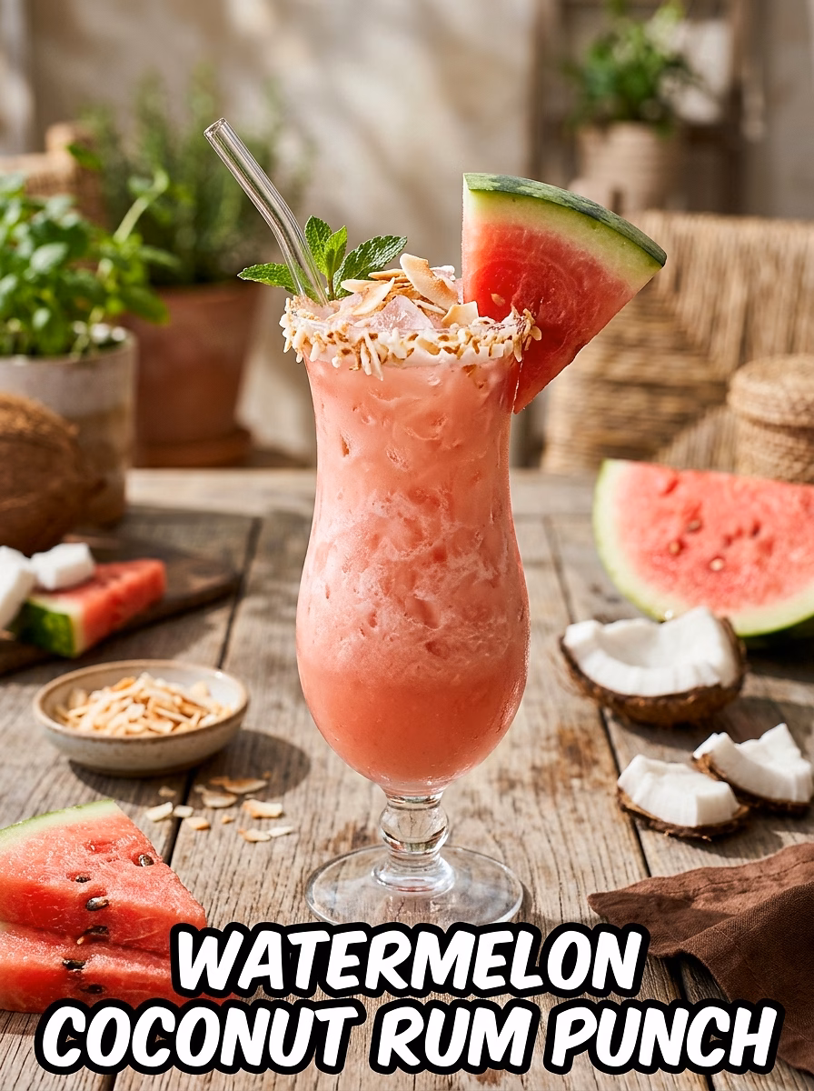 Watermelon Coconut Rum Punch
