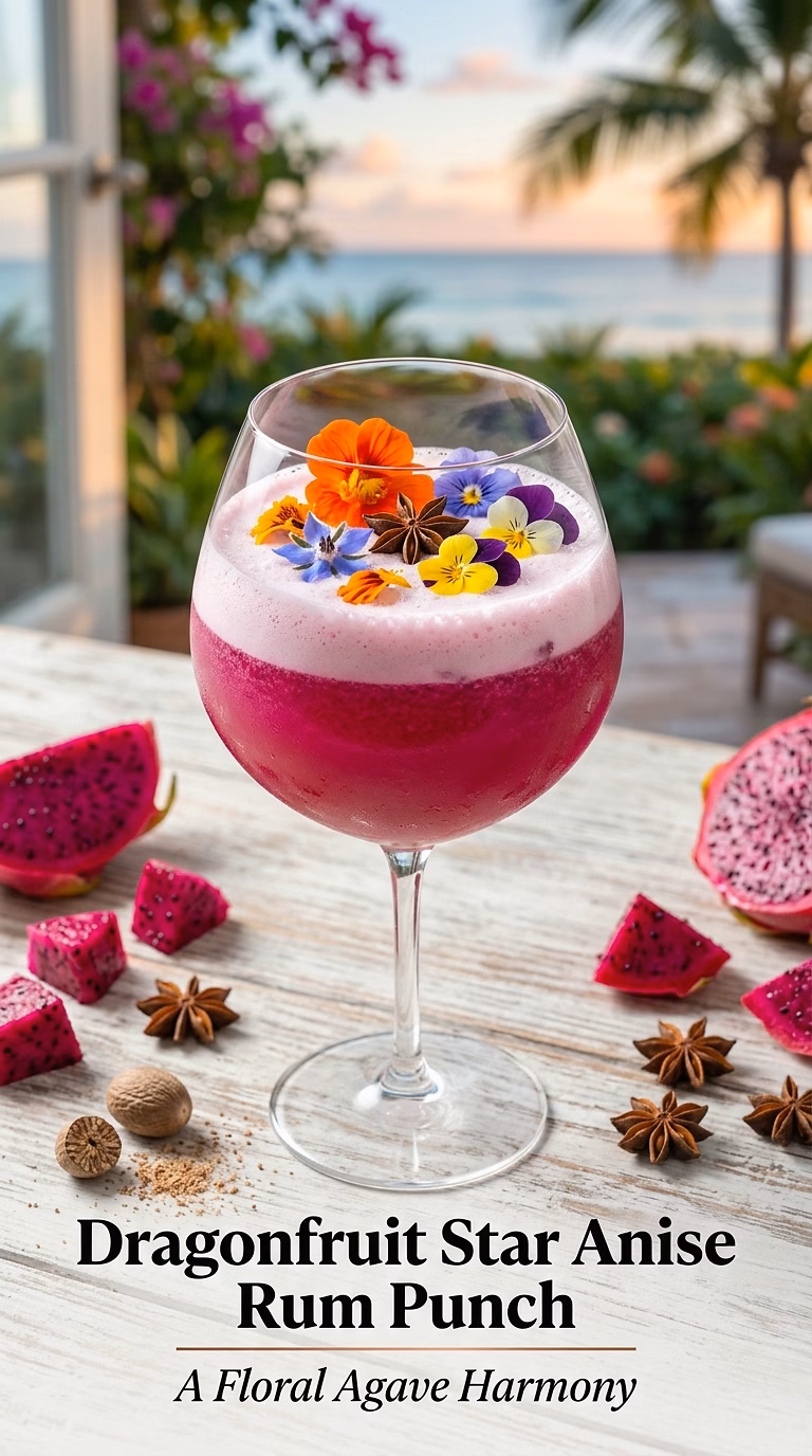 Dragonfruit Star Anise Rum Punch