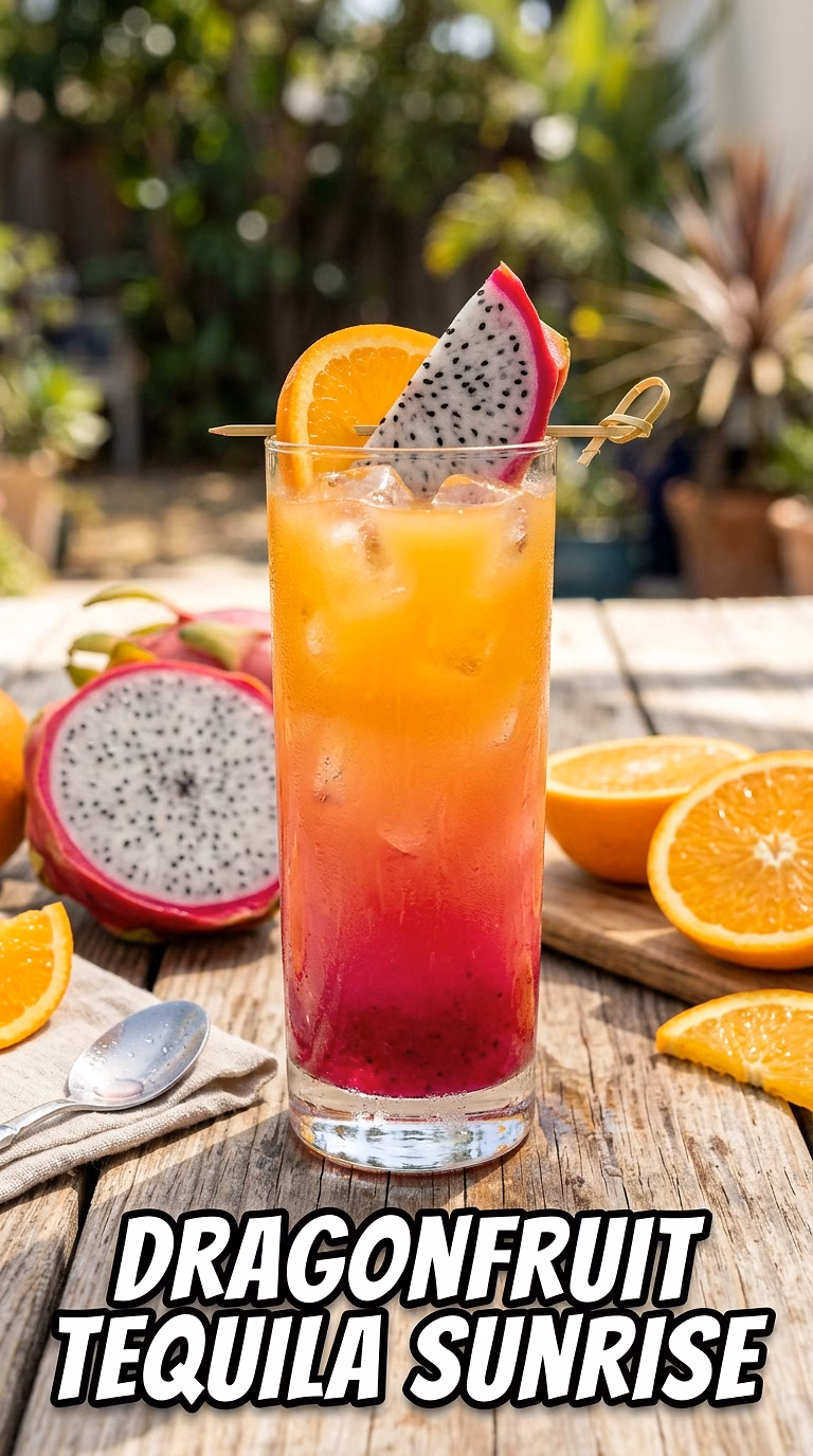Dragonfruit Tequila Sunrise