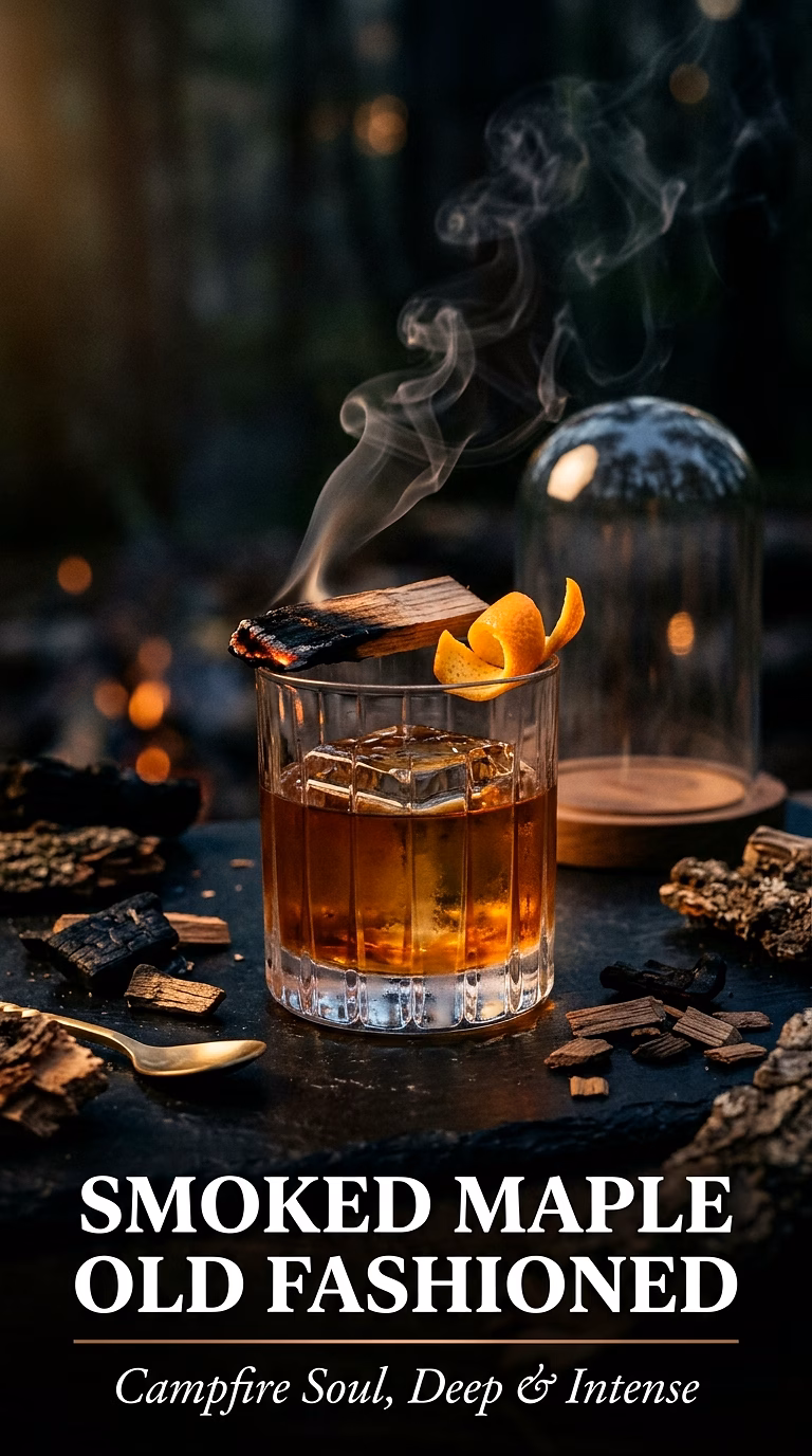 Maple Whiskey Smoked Old Fashioned