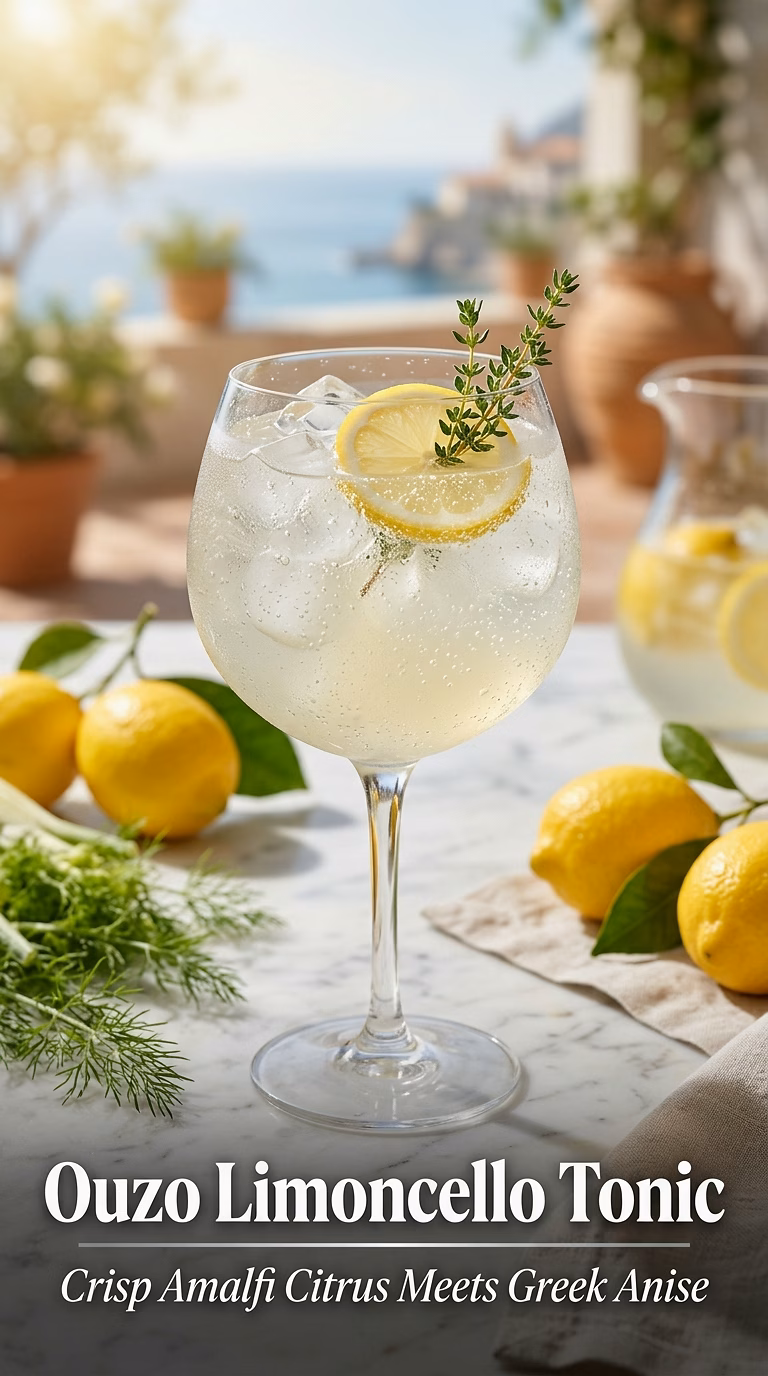 Ouzo Limoncello Tonic