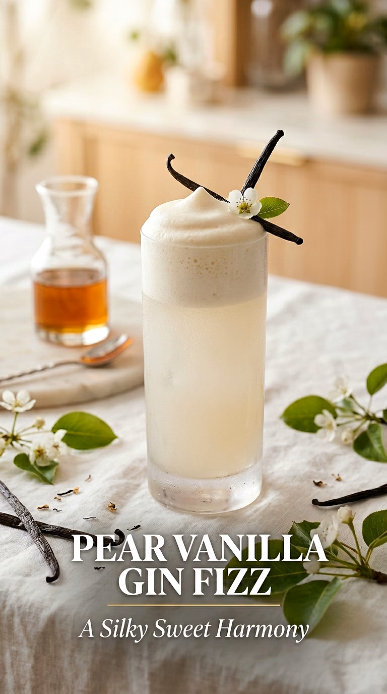 Pear Vanilla Gin Fizz