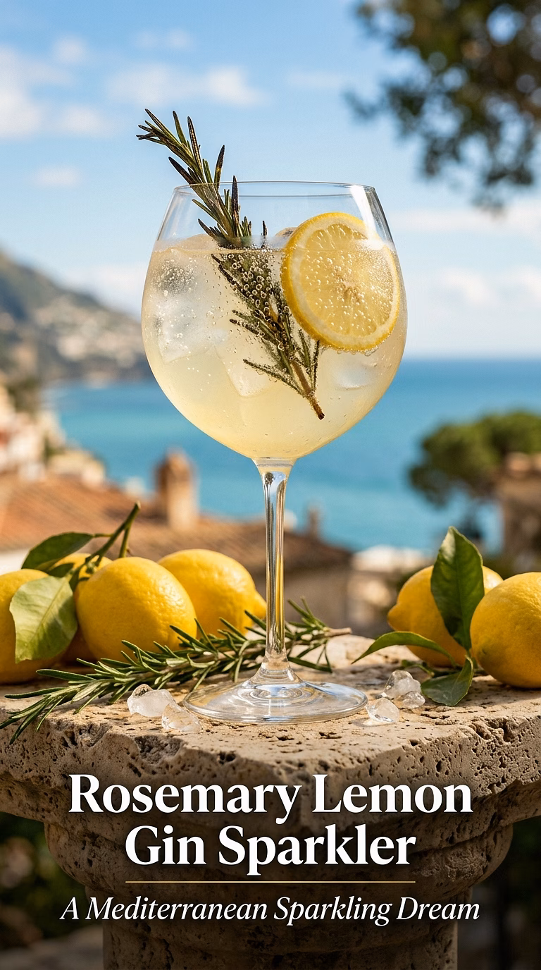 Rosemary Lemon Gin Sparkler
