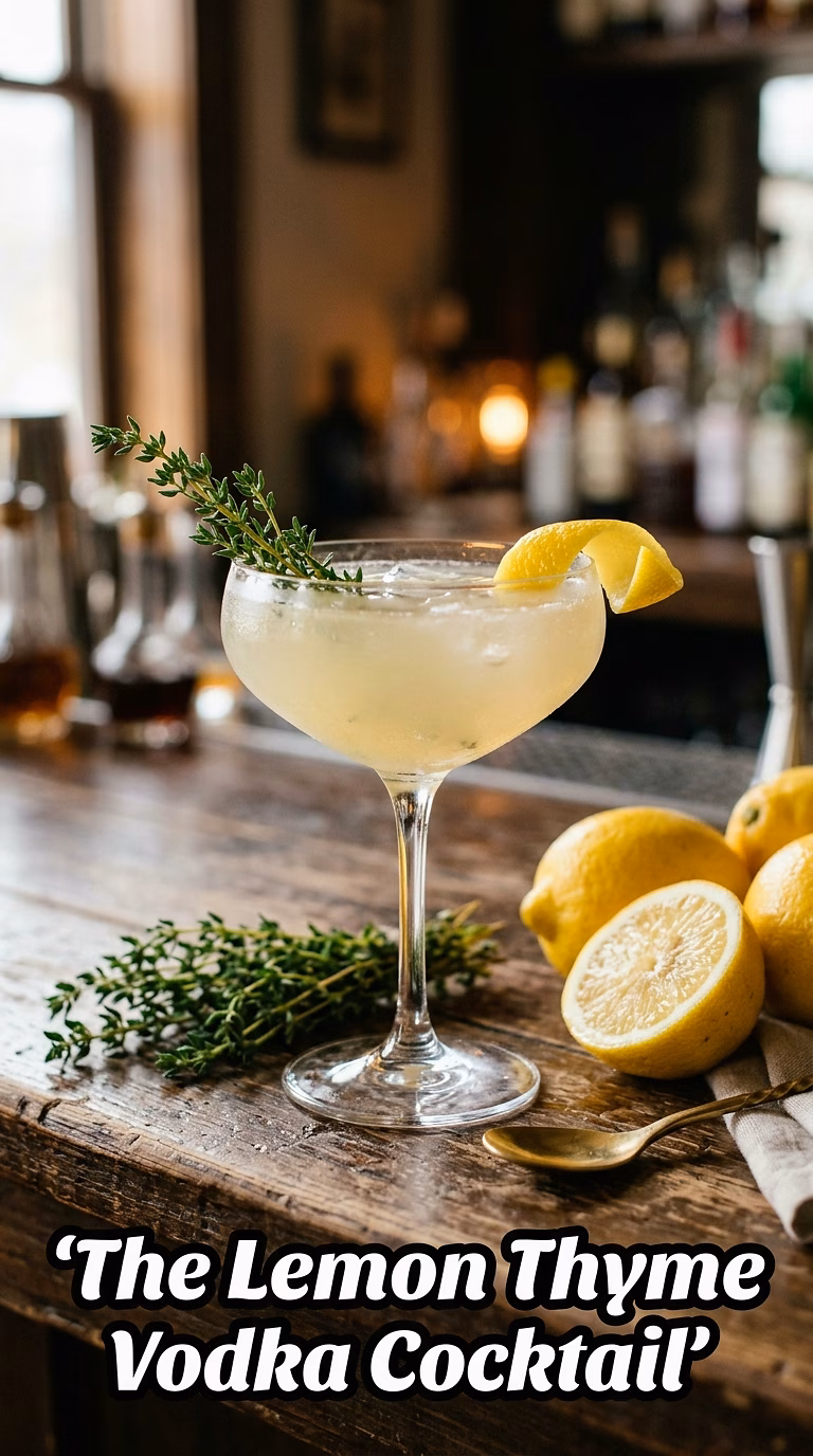 The Lemon Thyme Vodka Cocktail