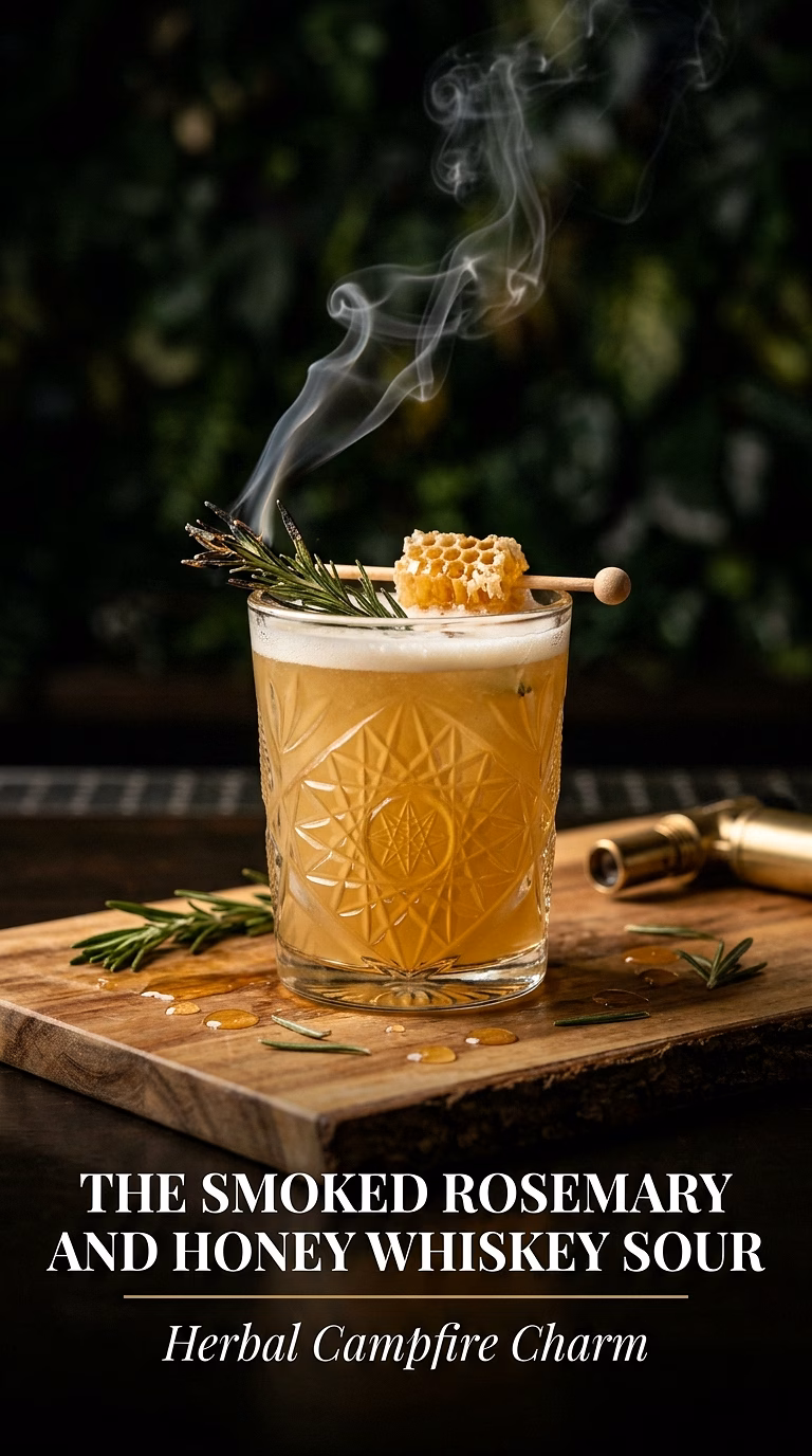 The Smoked Rosemary and Honey Whiskey Sour