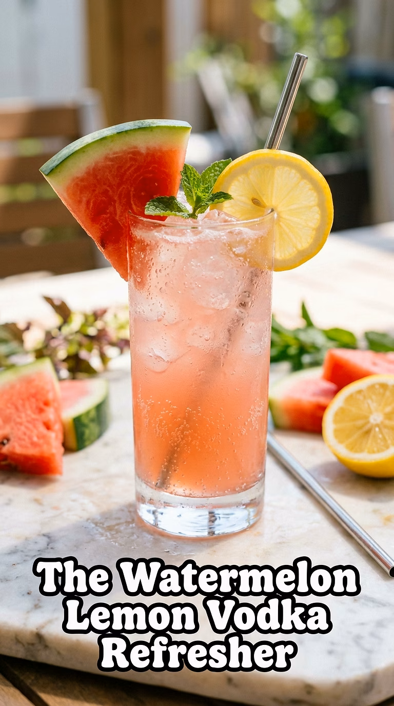 The Watermelon Lemon Vodka Refresher