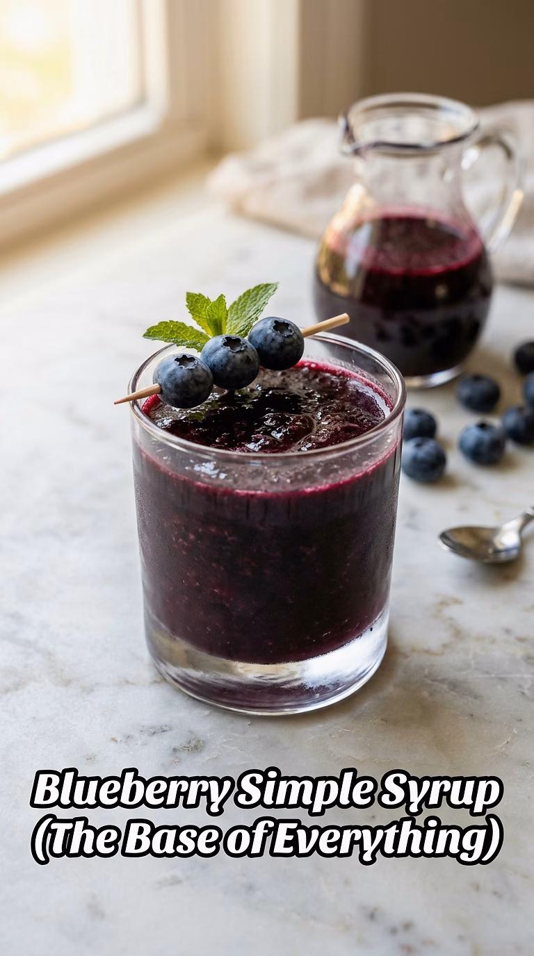 Blueberry Simple Syrup (The Base of Everything)