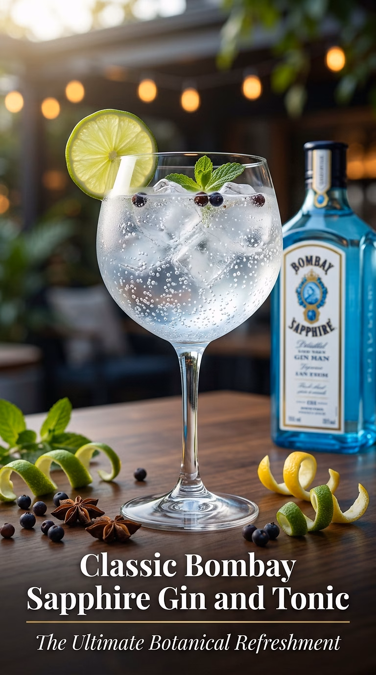 Classic Bombay Sapphire Gin and Tonic