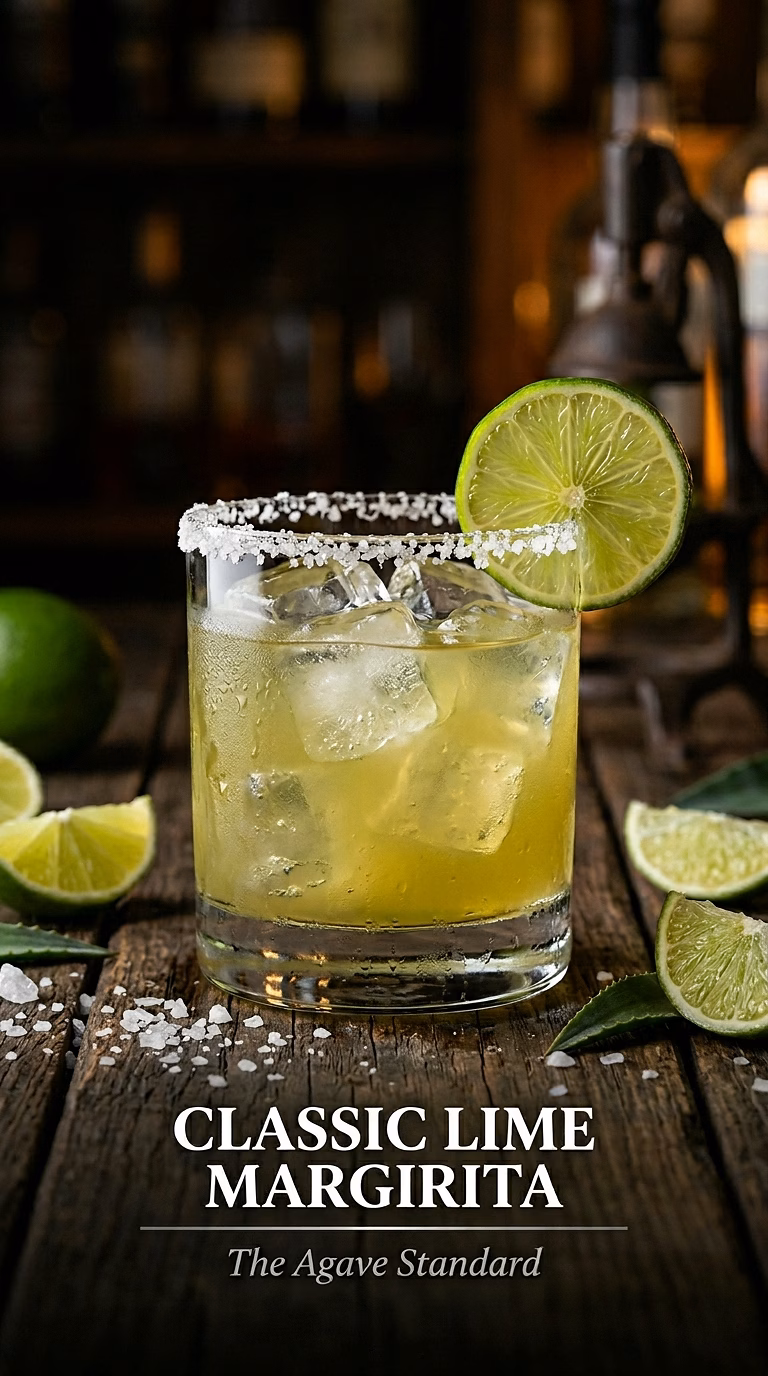 Classic Lime Margarita on the Rocks
