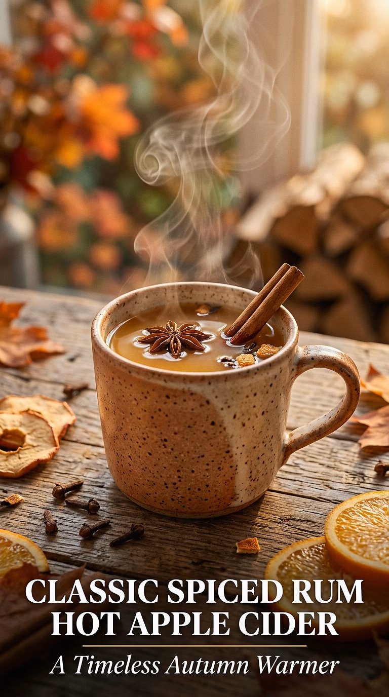 Classic Spiced Rum Hot Apple Cider