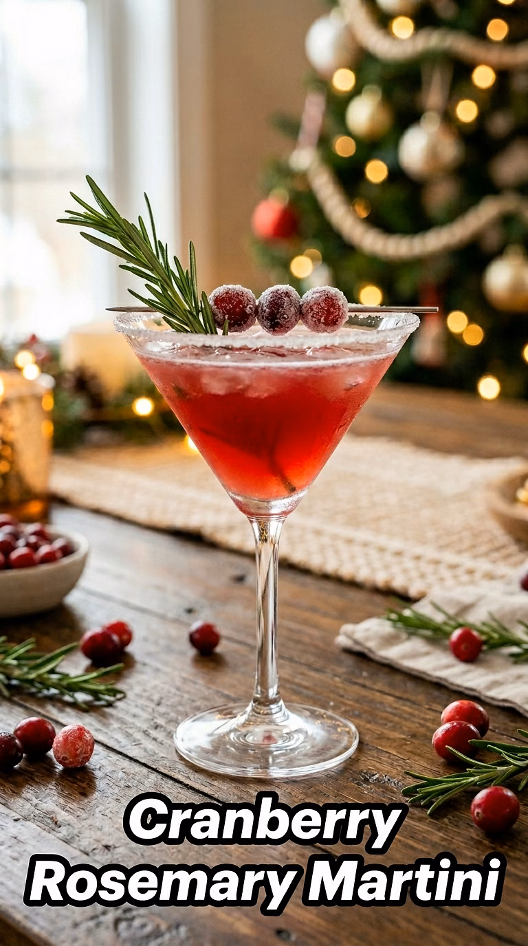 Cranberry Rosemary Martini