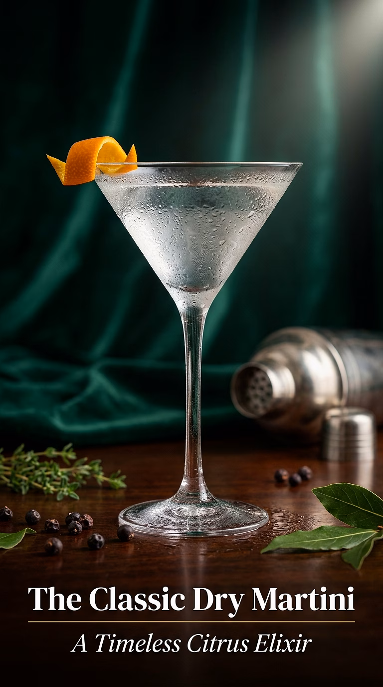 The Classic Dry Martini with Orange Bitters