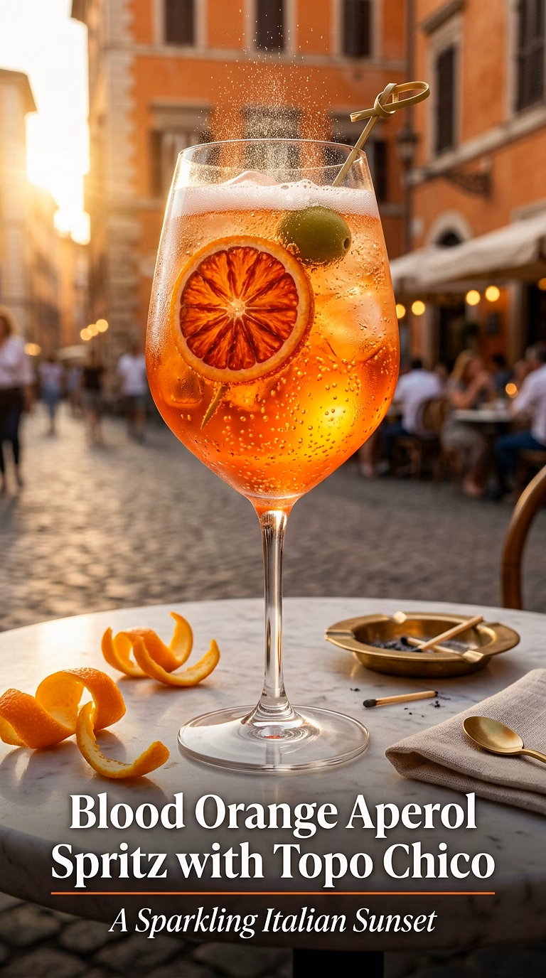Blood Orange Aperol Spritz with Topo Chico