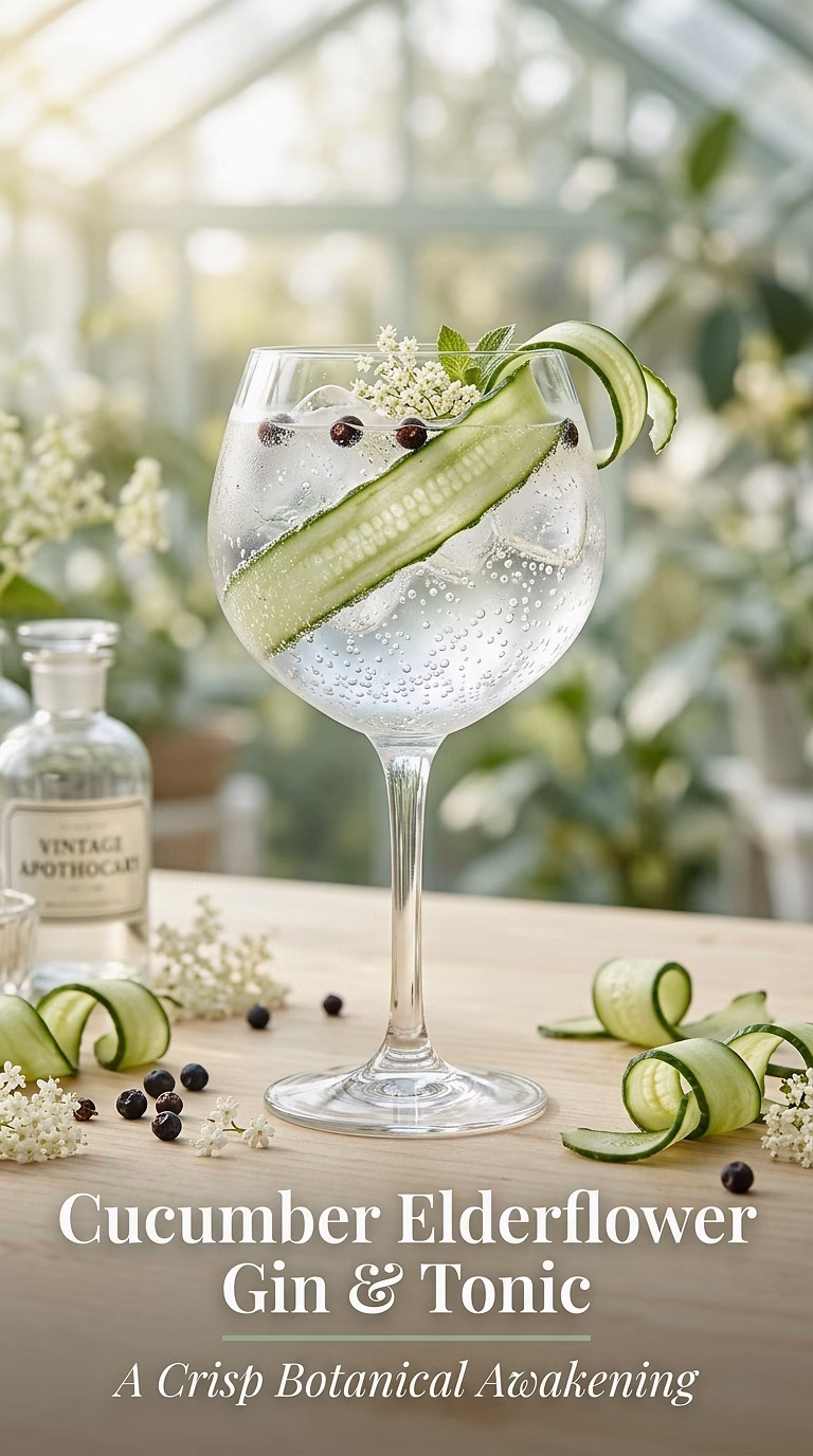 Cucumber Elderflower Gin & Tonic