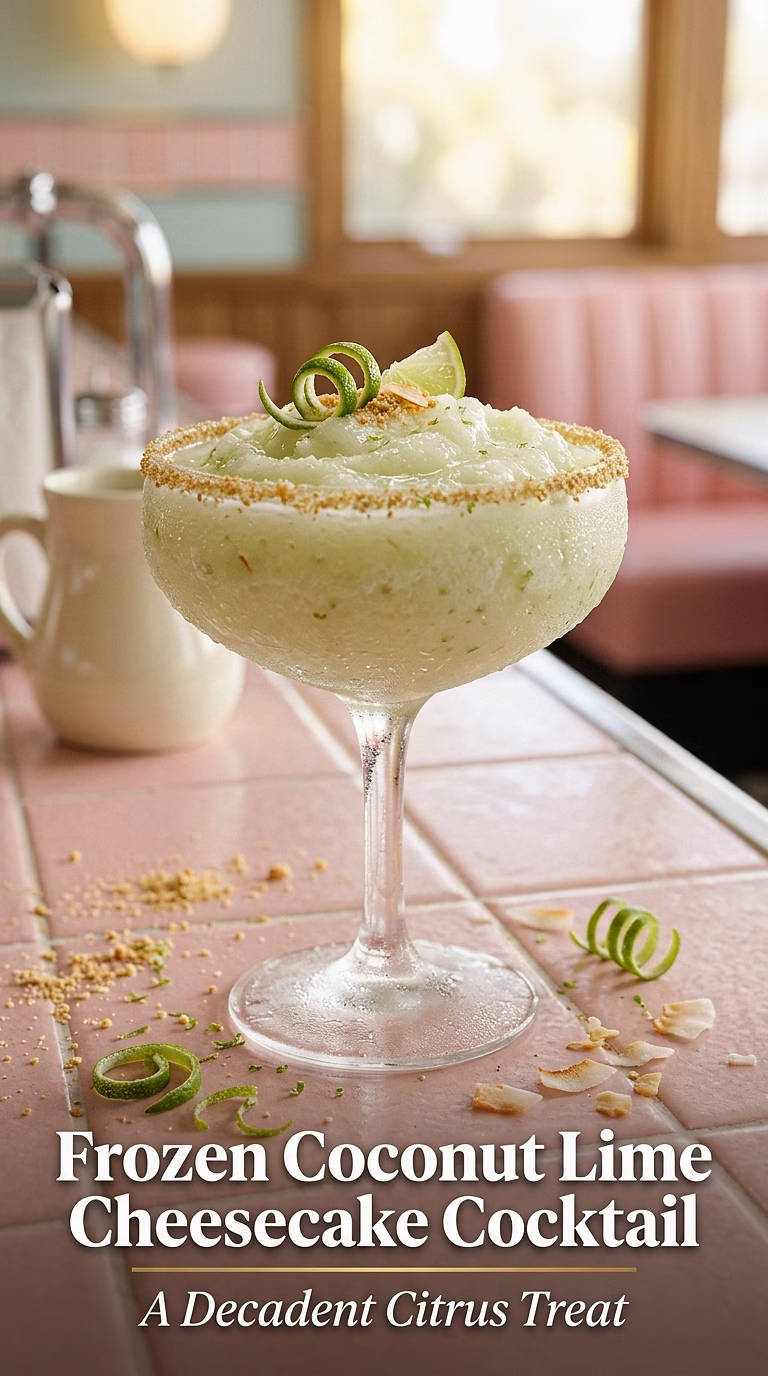 Frozen Coconut Lime Cheesecake Cocktail
