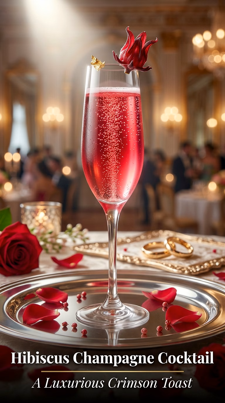 Hibiscus Champagne Cocktail