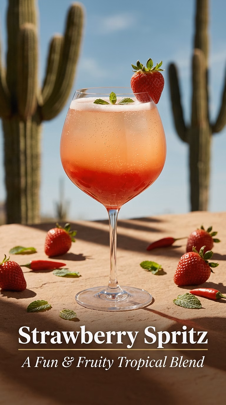 Polunychnyk (Strawberry Horilka Spritz)