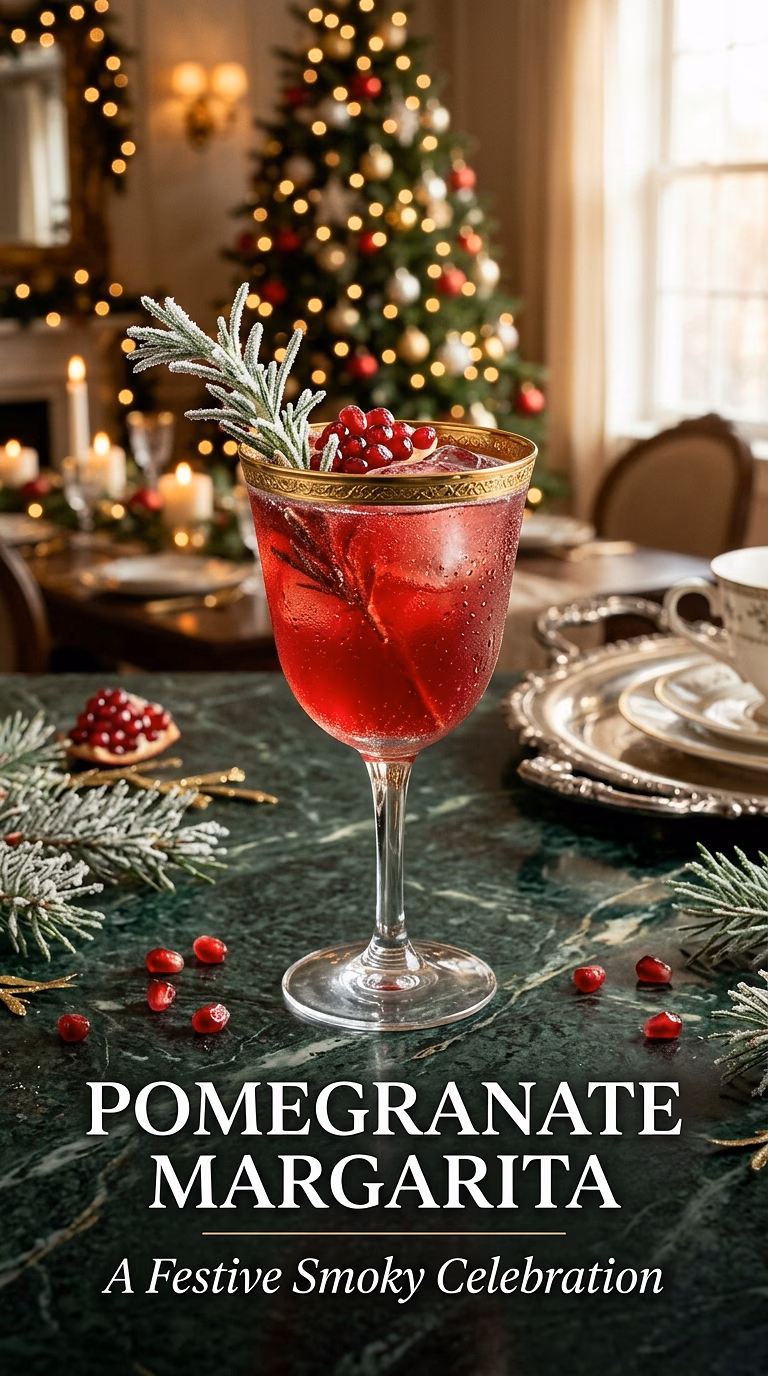 Pomegranate Mezcal Holiday Margarita