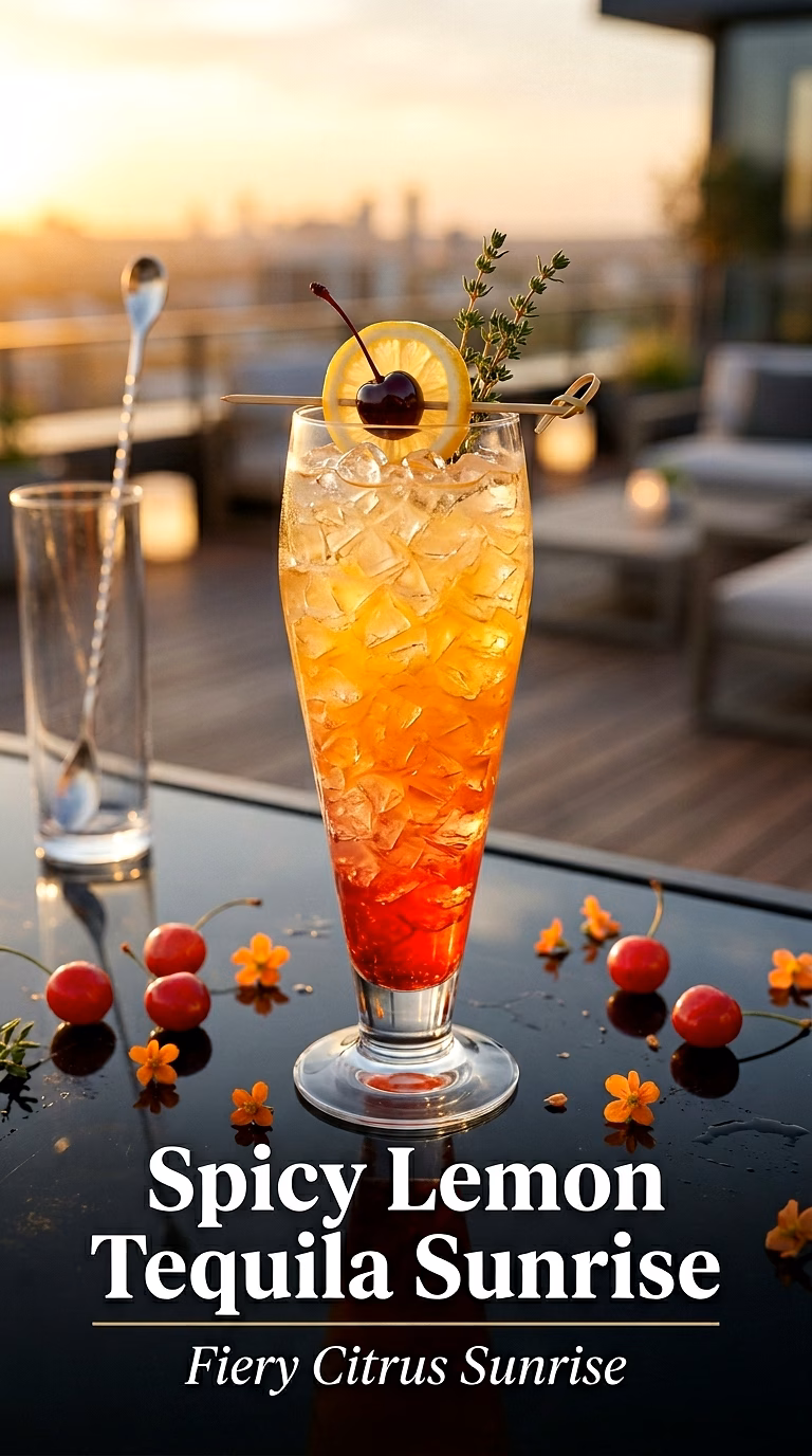 Spicy Lemon Tequila Sunrise