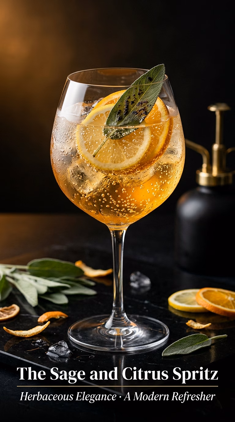 The Sage and Citrus Bourbon Spritz