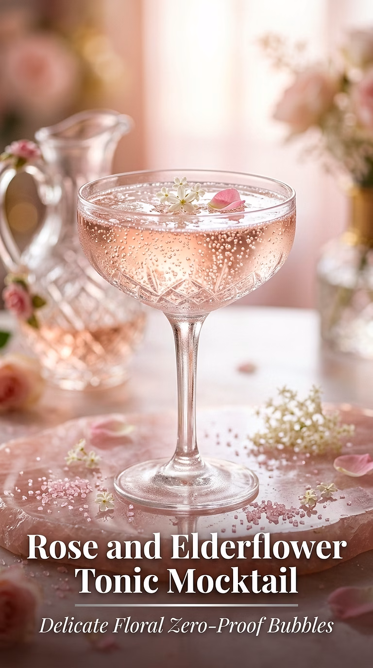 Mocktail: Rose and Elderflower Tonic