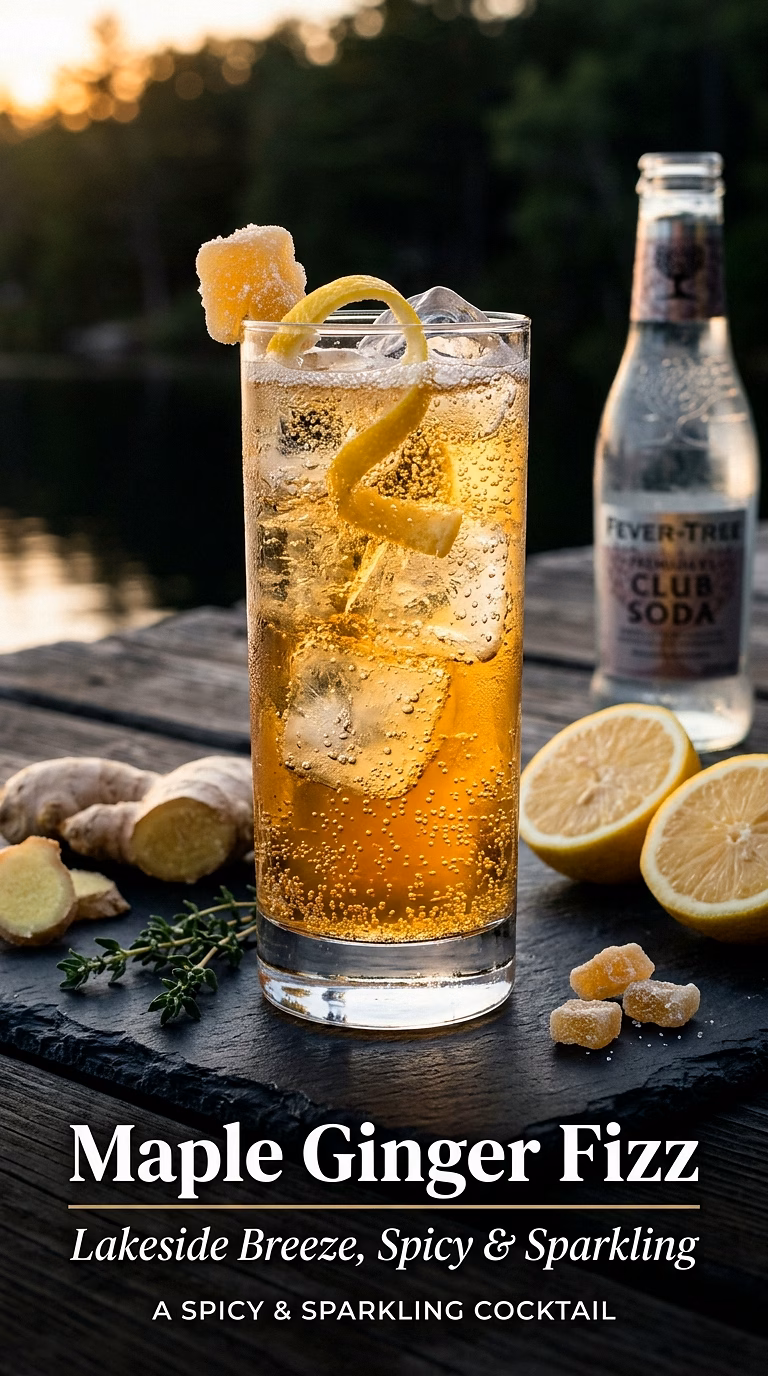 Maple Ginger Whiskey Fizz