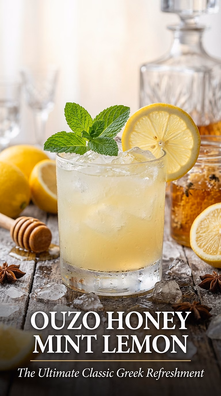 Ouzo Honey Mint Lemon (The Classic)