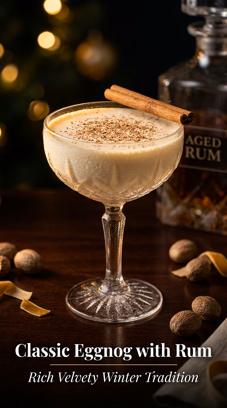 Classic Eggnog with Rum