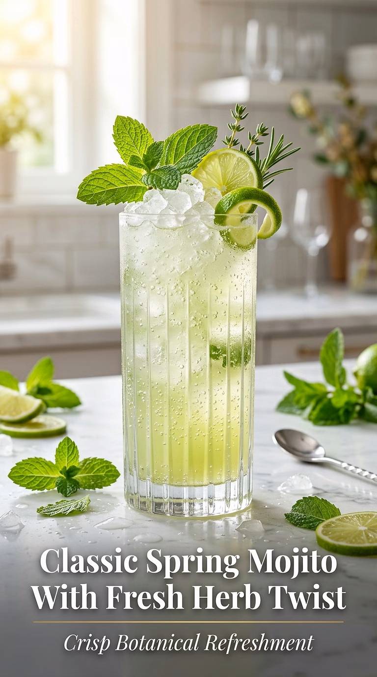 Classic Spring Mojito With Fresh Herb Twist