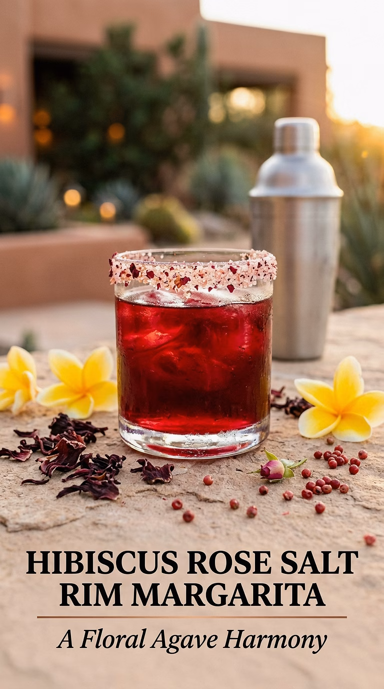 Hibiscus Rose Salt Rim Margarita