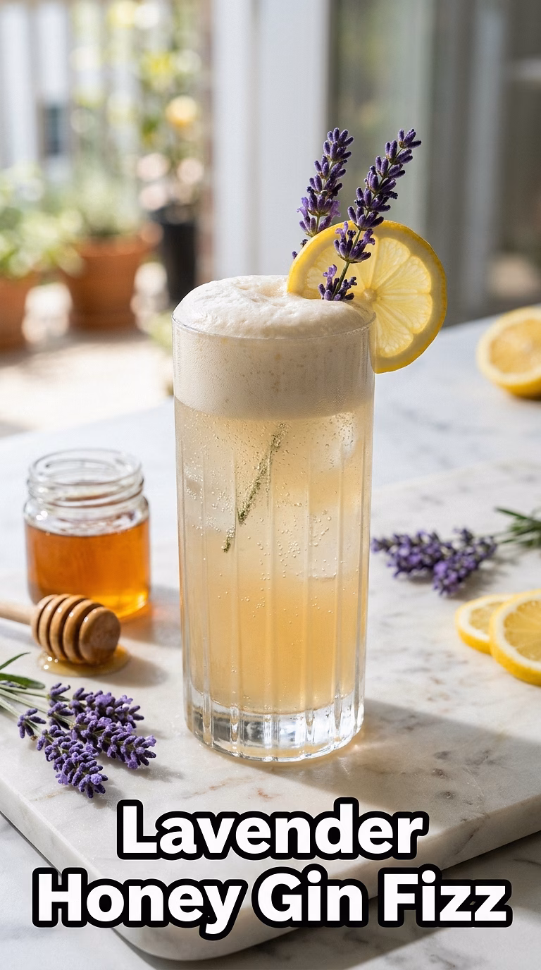Lavender Honey Gin Fizz