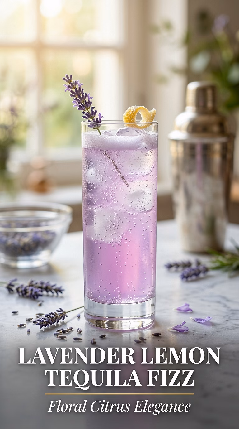 Lavender Lemon Tequila Fizz