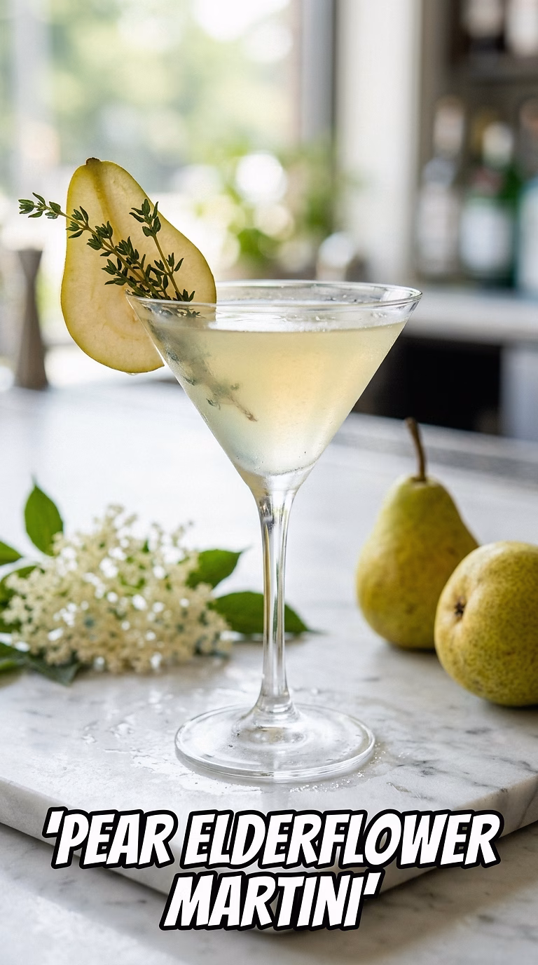 Pear Elderflower Martini