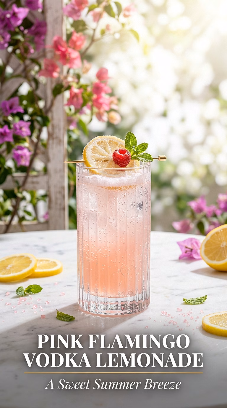 Pink Flamingo Vodka Lemonade