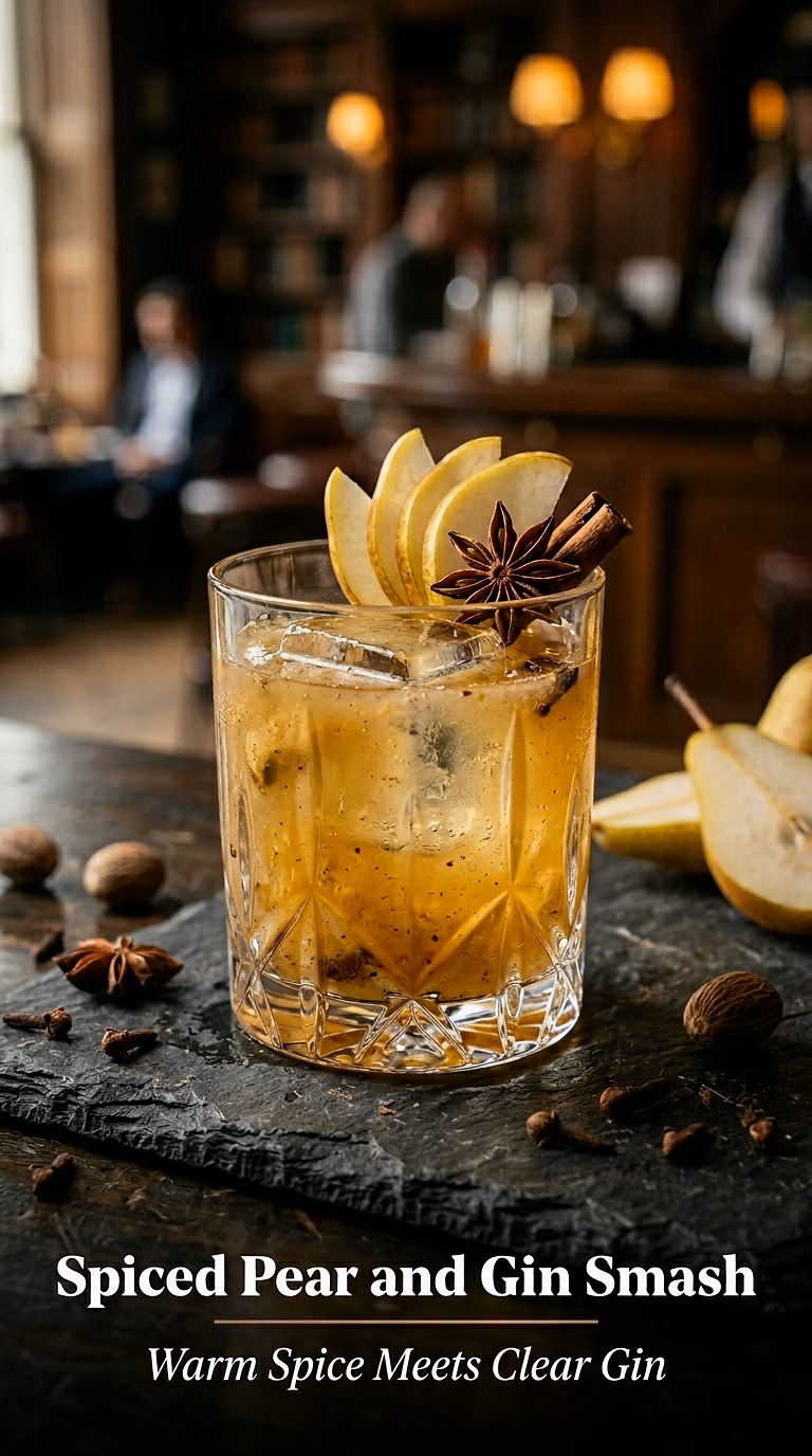 Spiced Pear and Gin Smash