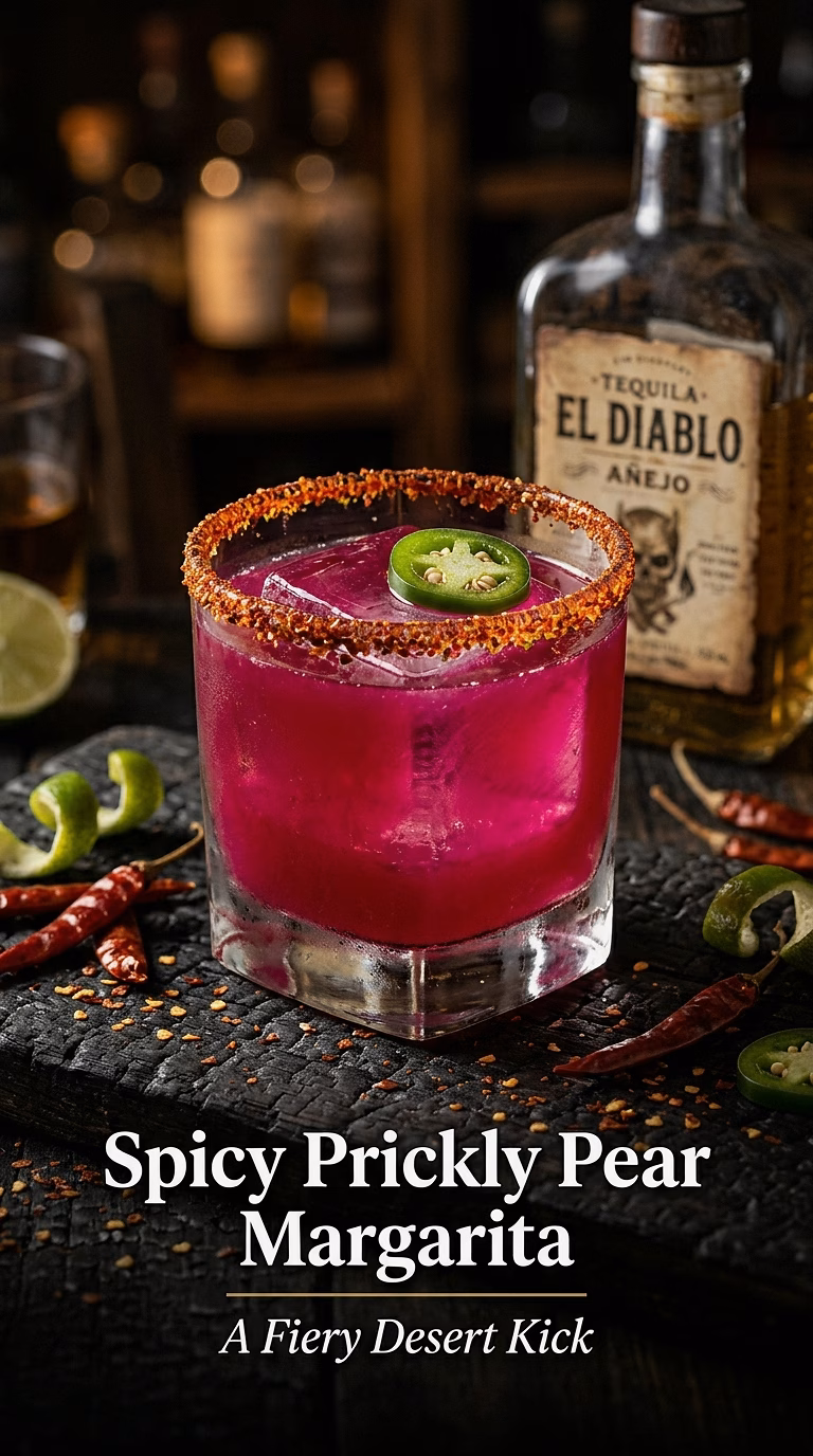 Spicy Prickly Pear Margarita