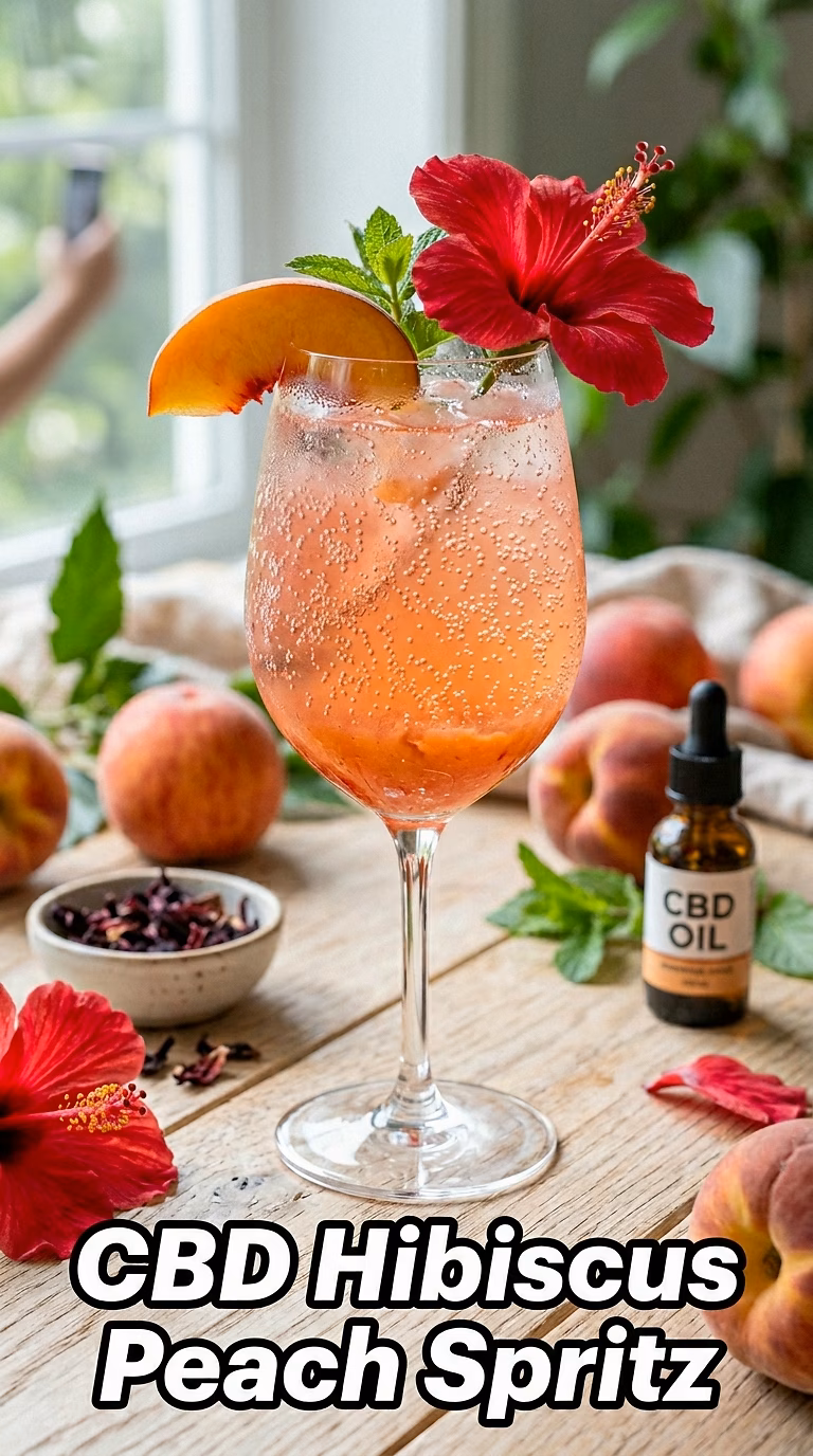 CBD Hibiscus Peach Spritz