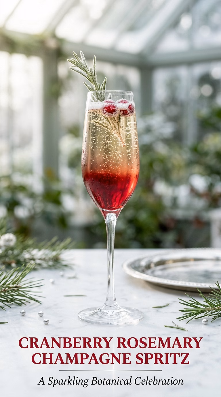Cranberry Rosemary Champagne Spritz