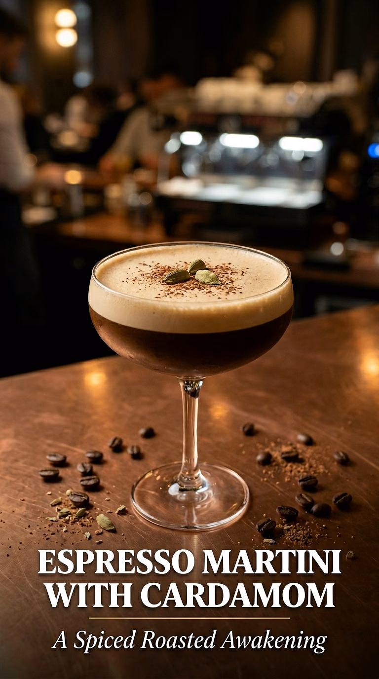 Espresso Martini With Cardamom