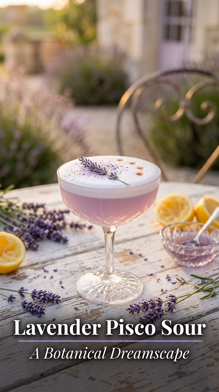 Lavender Pisco Sour