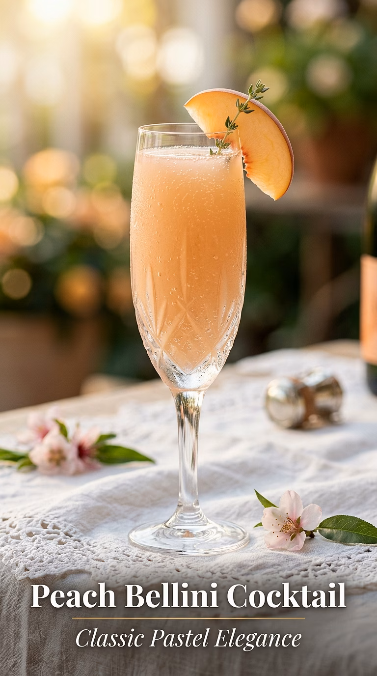 Peach Bellini Cocktail