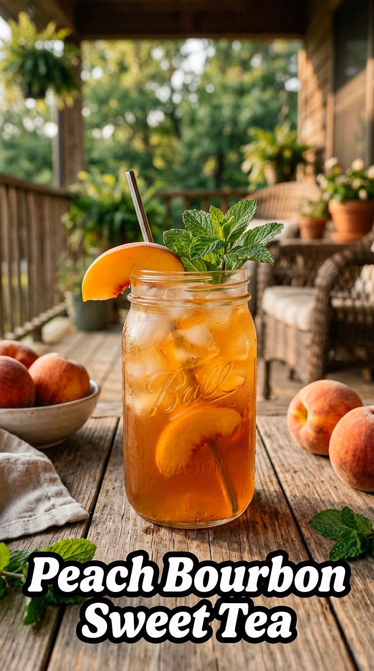 Peach Bourbon Sweet Tea