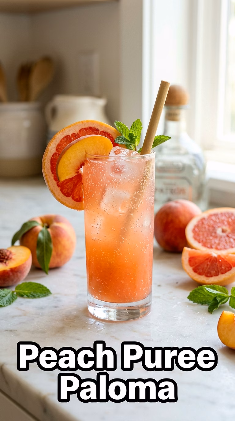 Peach Puree Paloma