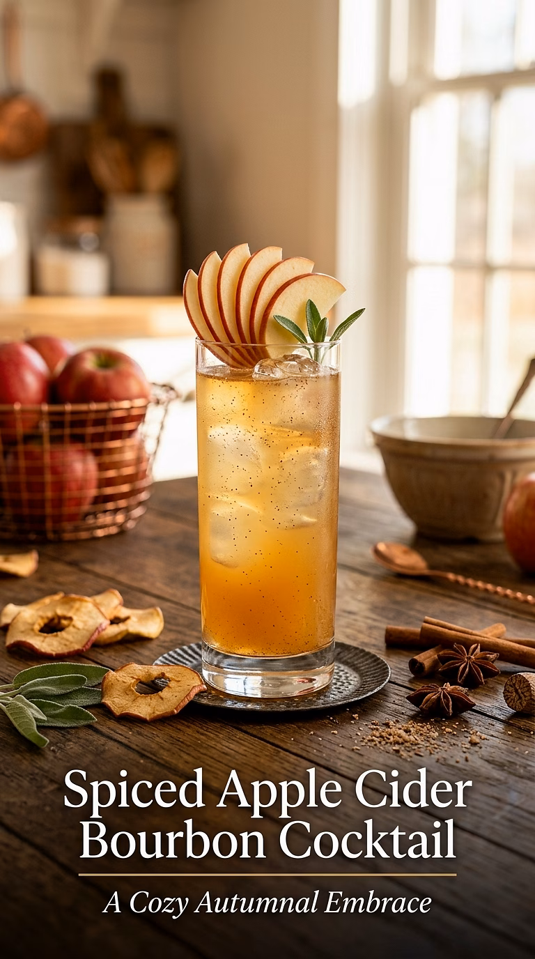 Spiced Apple Cider Bourbon Cocktail