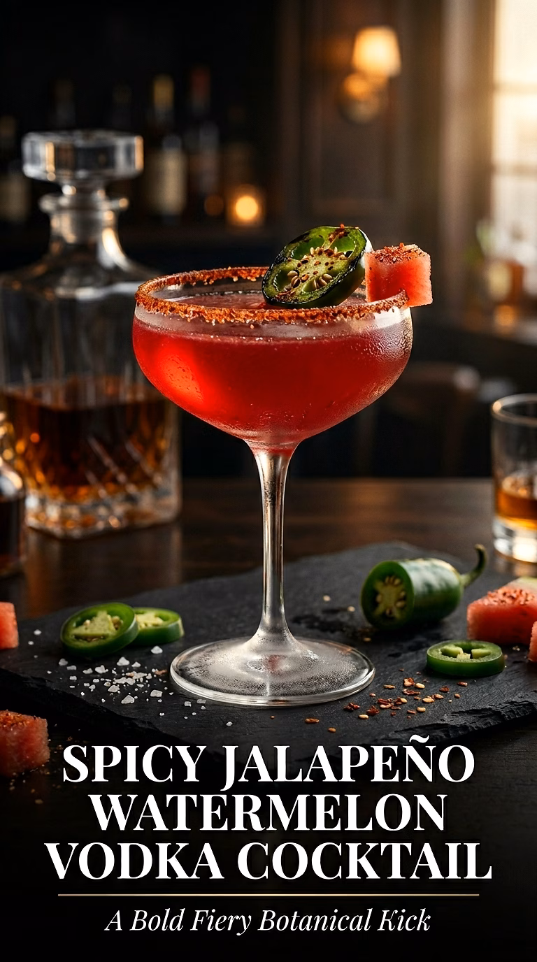 Spicy Jalapeño Watermelon Vodka Cocktail
