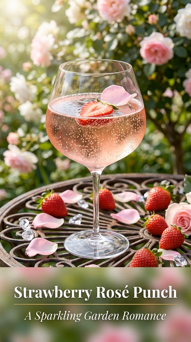 Strawberry Rosé Punch
