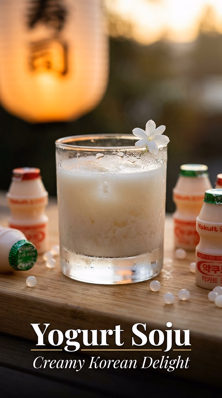 Yogurt Soju (Korean Yakult Cocktail)