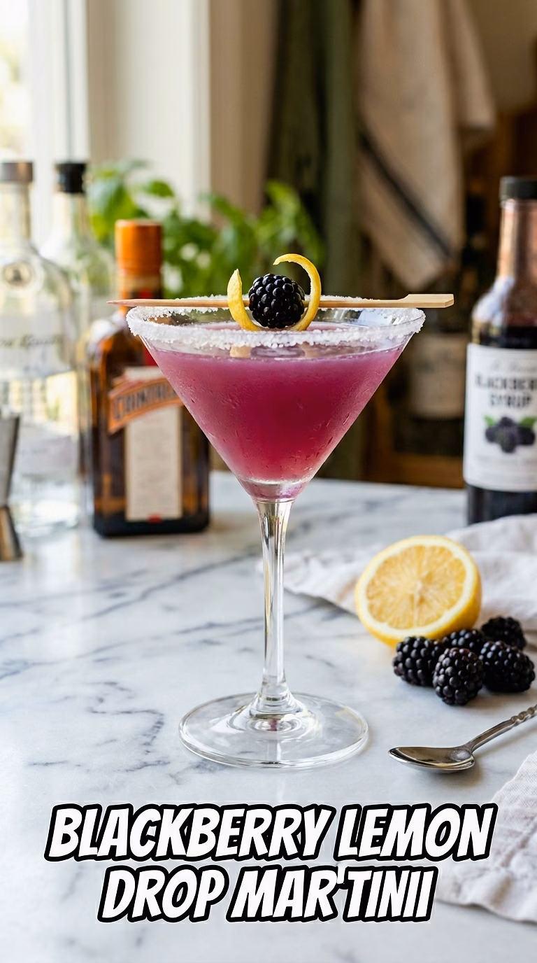 Blackberry Lemon Drop Martini