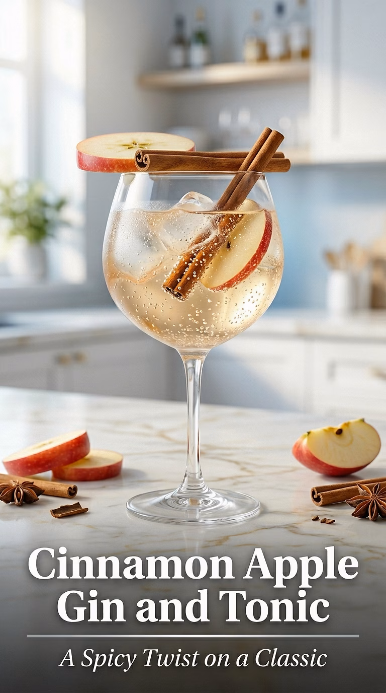 Cinnamon Apple Gin and Tonic