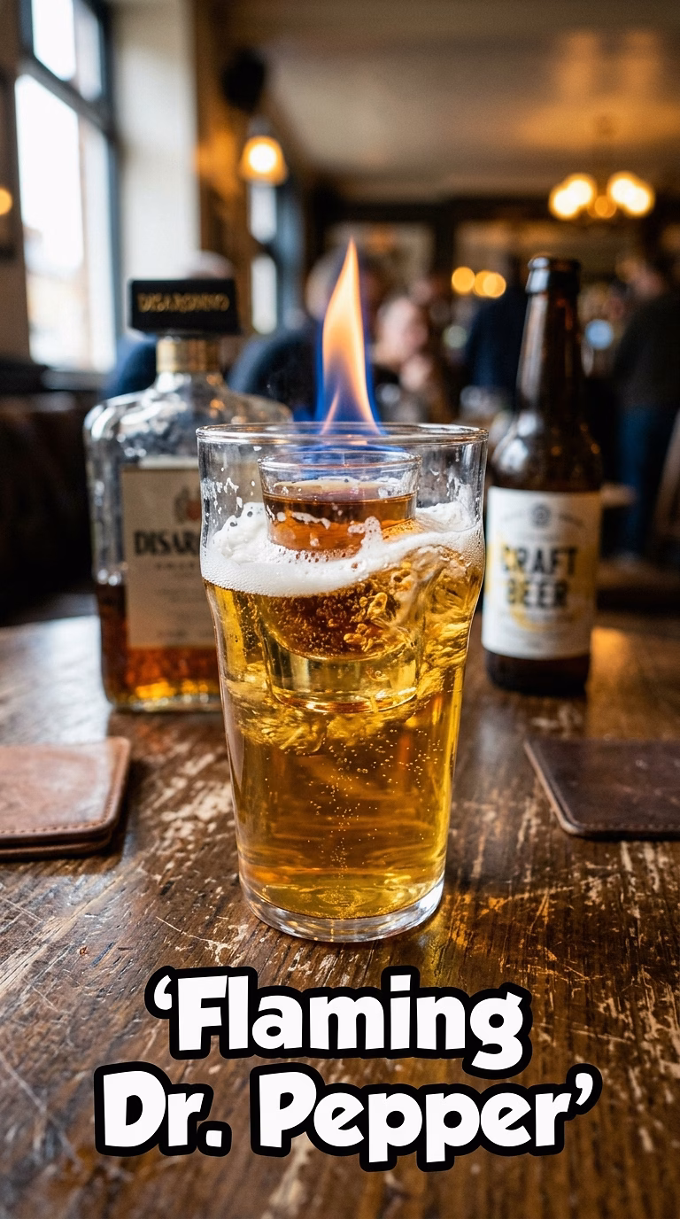 Flaming Dr. Pepper